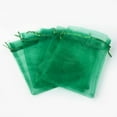 thumbnail image 2 of Organza Gift Bags with Drawstring Jewelry Pouches Wedding Party Christmas Favor Gift Bags Green 18x13cm, 2 of 2
