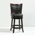 thumbnail image 3 of Home Square 24" Bristol Swivel Bar Stool in Cappuccino - Set of 2, 3 of 5