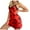 Red, variant on yillto Womens Mini Nightgown Heart Printed Backless Nightgowns Fashion V Neck Nightgowns