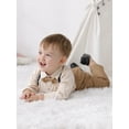 thumbnail image 6 of WESIDOM Toddler Boy Clothes Suits Shirt Bowtie Suspender Pants Formal Outfit Cotton Fabric 1-5T 3pcs, 6 of 7