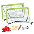 thumbnail image 1 of Porterías de fútbol para niños perfecl con balón de fútbol 2 piezas plegable patio trasero, 1 of 8