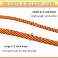 thumbnail image 3 of NANAHuangHeavy Duty Rope Dog Leash, 3/4/5/6/7/8/10/12/15 FT Nylon Pet Leash, Soft Padded Handle Thick Lead Leash for Large Medium Dogs Small Puppy (1/2" * 6', Black), 3 of 8