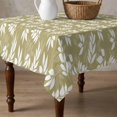 thumbnail image 4 of Yellow White Leaves Table Cloth Waterproof Tablecloths, Spring Pastoral Rustic Botanical Tablecloth Dining Table Cover for Kitchen Party Tabletop Outdoor, Square Tablecloth 54x54 Inch, 4 of 9