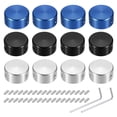thumbnail image 1 of Uxcell 12 Pcs Footswitch Toppers Guitar Pedal Button Footswitch Cover Blue Black Silver, 1 of 5