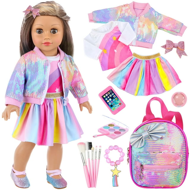 Accesorios de moda para muñecas UNICORN ELEMENT American de 18 pulgadas