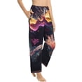 thumbnail image 2 of Uemuo Explosive Fluid Splash Art Pattern Women's Wide Leg Palazzo Lounge Pants with Pockets Light Weight Loose Comfy Casual Pajama Pants-Medium, 2 of 9