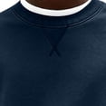 thumbnail image 5 of LEKWK Crewneck Sweatshirts for men Long Sleeve Casual Pullover Activewear Athletic Tops Classic Fit Comfortable Basic Fall Winter Shirt for Gym Workout Running Outdoor Navy XL, 5 of 5