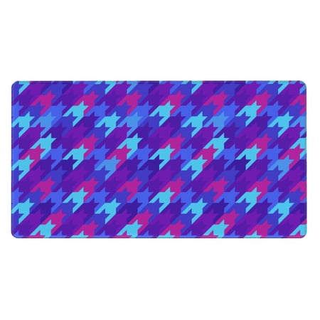 ZICANCN Gaming Mouse Pad, Classical Blue Checkered Houndstooth Large Mouse Mat Desk Pad, Keyboard Mouse Mat, 15.8x29.5 inch