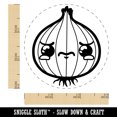 thumbnail image 2 of Cute Kawaii Sad Crying Onion Rubber Stamp for Scrapbooking Crafting Stamping - Small 3/4 Inch, 2 of 7