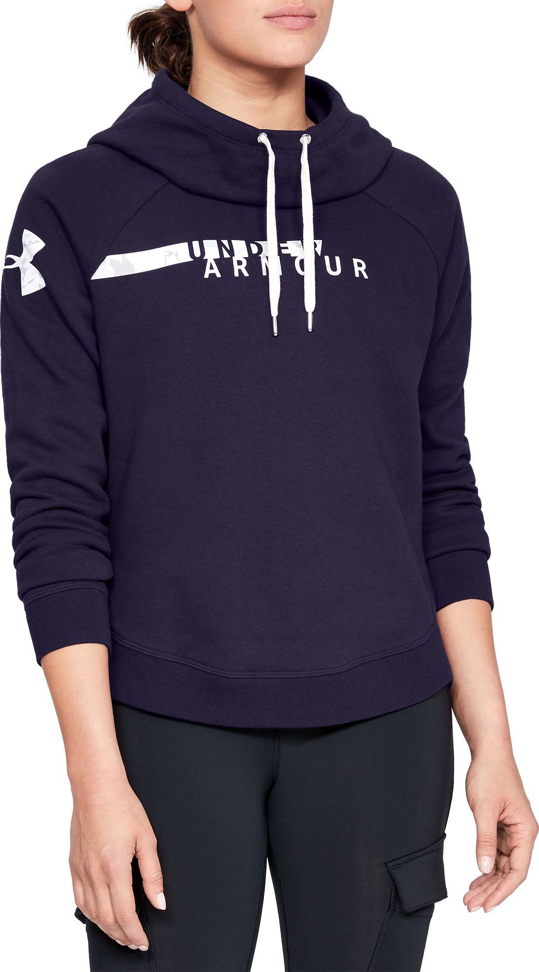 under armour women's favorite fleece camo logo hoodie