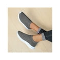 thumbnail image 5 of Daeful Women Sneakers Knit Upper Flats Rhinestone Casual Shoes Travel Fashion Mesh Slip On Sock Sneaker Gray 5, 5 of 7