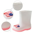 thumbnail image 4 of MIASHUI Kids Easy On Rain Boots Boys Girls Cute Waterproof Lightwight Rain Shoes,Pink,3.5-4 Years, 4 of 5
