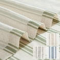 thumbnail image 6 of JINCHAN Linen Green Striped Curtains Farmhouse Living Room Ticking Stripe Curtains Bedroom Window Pinstripe Curtains Grommet 2 Panels W50 x L96, 6 of 7
