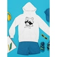 thumbnail image 3 of Raccoon With Shawl Hoodie Juniors -Image by Shutterstock,  Large, 3 of 4