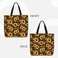thumbnail image 2 of Easygdp Brown Blue Plaid Sunflower Bolsa Tote para Mujer, Bolso de Hombro para Trabajo, Playa, Viajes, Compras y Supermercado, 2 of 7