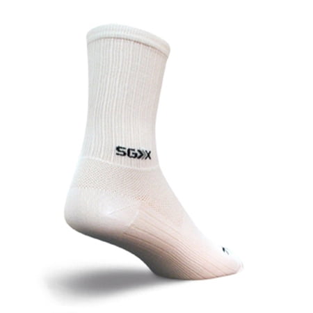 SockGuy SGX White Socks - 6 inch White Small/Medium