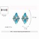 thumbnail image 4 of Five-leaf Petal Crystal Earrings Pink Diamond Earrings Simple Jewelry, 4 of 5