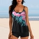 thumbnail image 2 of Trajes de baño para mujer Trajes de baño de dos piezas Camisetas sin mangas con estampado floral con pantalones cortos Trajes de baño con control de barriga OAVQHLG3B Store lin121212, 2 of 3