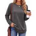 thumbnail image 4 of Fantaslook Sweatshirts for Women Crewneck Casual Long Sleeve Shirts Tunic Tops, 4 of 10