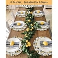 thumbnail image 4 of 15 Inch Round Placemats Set of 6, Yellow Floral Non Slip Heat Insulation PP Table Mats, Abstract Watercolor Flower Leaf Plant Washable Place Mats for Kitchen Dining Party Table Decor, 4 of 7