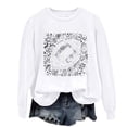 thumbnail image 3 of Holzkary Football Sweatshirts for Women Long Sleeve Crewneck Pullover Funny Game Day Shirts Casual Trendy Fall Winter Outfits Print Solid Color Round Neck Ladies Sweatshirt White Xxl, 3 of 5