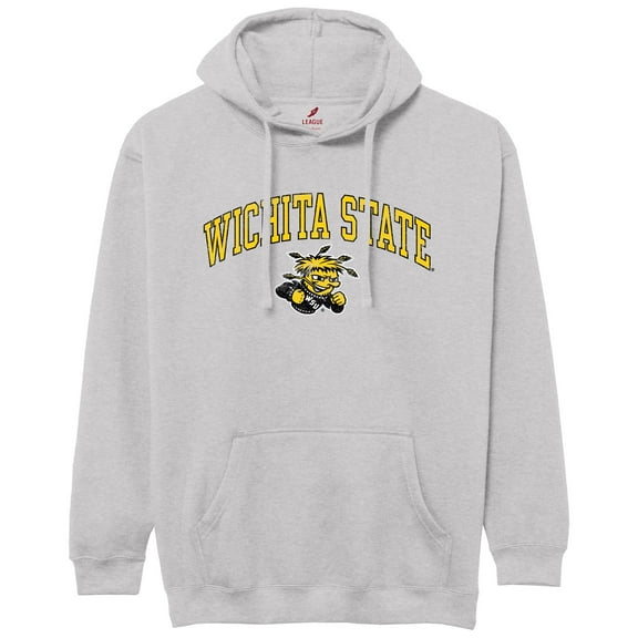 Men's-League Collegiate Wear Heather Gray Wichita State Shockers Essentials 2.0 Fleece Pullover Hoodie