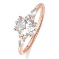 thumbnail image 2 of 10K Rose Gold Oval Moissanite Engagement Ring for Women, 2 of 3
