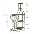 thumbnail image 2 of JRHRXXY 5-Tier, 11-Bottle Freestanding Wine Rack with Glass Holder, Modern, 2 of 7
