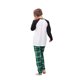 thumbnail image 5 of Pijamas Para La Familia Navidad Manga Larga Estampado De Letras Raglan Tops + Pantalones A Cuadros ; 10-11YVerde 1 NiñO, 5 of 5