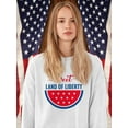 thumbnail image 2 of Sweet Land Of Liberty Melon Sweatshirt Women -Image by Shutterstock, Female 5X-Large, 2 of 4