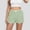 *Mint Green, variant on Women’s Plaid Elastic High Waist Shorts with Drawstring ,Casual Loose Fit Summer Beach Shorts with Pockets Purple,Women's Plus XXL