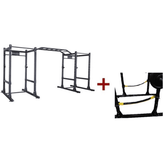 Body-Solid SPR1000SSDB Double Power Rack Package w/Power Rack Strap Safeties (New)