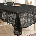thumbnail image 2 of Black French Lace Tablecloth With Phoenix Tail Pattern For Living Room And Dining Table Decoration, 2 of 7