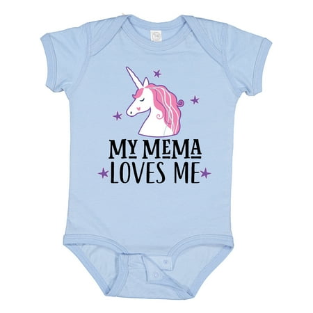 

Inktastic My Mema Loves Me Girl Unicorn Gift Baby Girl Bodysuit