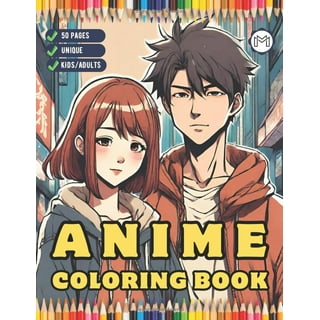 Anime Coloring Book: Asian Themed Unique Pages to Color with Things Related  to Japanese Cartoons - Cool & Fun Gifts Ideas for Adults Men/Wo (Paperback)