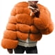 thumbnail image 2 of Chaquetas y abrigos casuales de manga larga sin capucha para mujer, de talla grande, de invierno, cálidos, holgados, con cuello alto, de felpa y pelo, de poliéster., 2 of 7
