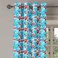 thumbnail image 2 of Ambesonne Luau Grommet Curtain, Island Vegetation Leaves, 50" x 96", Sky Blue and Vermilion, 2 of 6