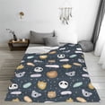 thumbnail image 5 of Honeii Cartoon Animals Print Fleece Blanket - Throw Blanket for Bed, Sofa, Couch, Camping, and Travel , Microplush Ultra Soft Warm Blanket-40"x30", 5 of 7