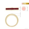 thumbnail image 4 of ANGARA Natural Channel Set Square 1.1 ct Ruby Half Eternity Ring in 14K Yellow Gold for Women (Size-2.4mm) | July Birthstone, Birthday, Anniversary, Jewelry Gift for Women | Natural Ruby Ring, 4 of 9