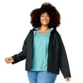 thumbnail image 2 of Free Country Women's Plus Size X2O Packable Rain Jacket Black 1X, 2 of 3