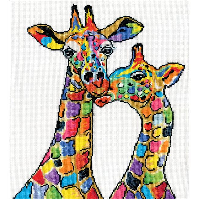 Design Works Counted Cross Stitch Kit 10"X12"Giraffes (14 Count