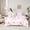 White Pink, variant on Manfei Spooky Ghost Bedding Full Size, Halloween Pumpkin Bed Set, Horror Skull Reversible Bedding Sets Full Size, Breathable Room Decoration, 7-Piece