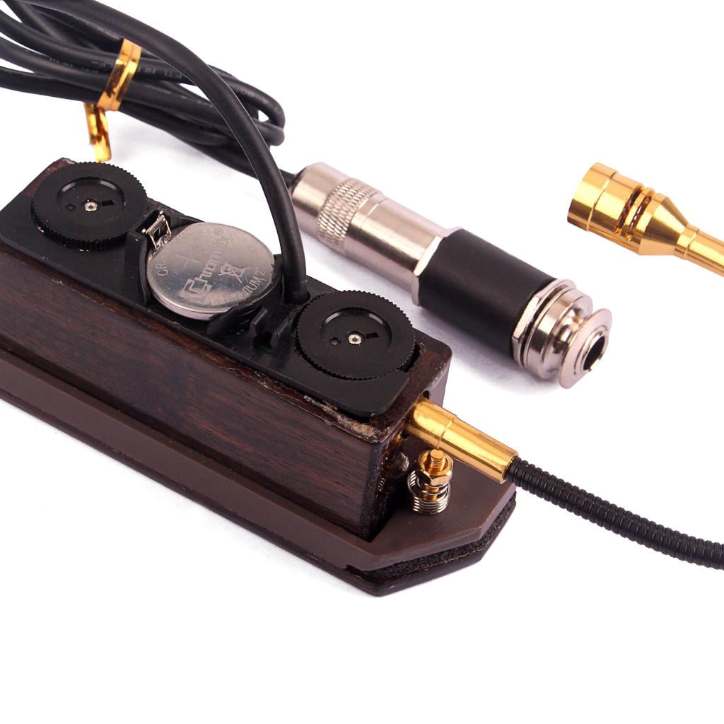 LeeQinersw 1 Piece Rosewood Shell Sound Hole Guitar Pickup for Acoustic Folk Guitar