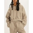 thumbnail image 6 of Inevnen Women Sweatsuits Sets 2 Piece Outfits Cropped Hoodie Sweatshirt and Sweatpants Long Joggers with Pockets, 6 of 10