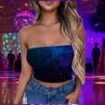 thumbnail image 6 of Mgmyaa Women's Casual Tube Top Square Neckline Pull-On Sequin Stretchable Skinny Solid Color for Casual, 6 of 9