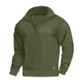 thumbnail image 1 of Homme Pull Décontracté Uni Mode Manches Longues Col Montant Blouse à Fermeture Éclair, 1 of 1