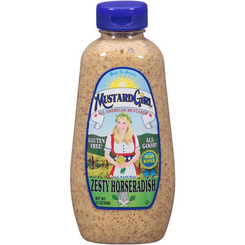 Mustard Girl Zesty Horseradish, 12 oz, (Pack of 12)