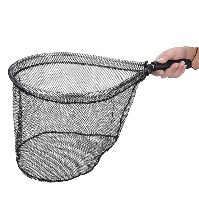 Black Portable Fly Fishing Landing Net, Lightweight Fishing Landing Net, For Fishing Catch Fish