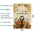 thumbnail image 2 of FMSHPON Happy Thanksgiving Leaves Turkey Clipboard Hardboard Wood Nursing Clip Board and Pull for Standard A4 Letter 13x9 inches, 2 of 6