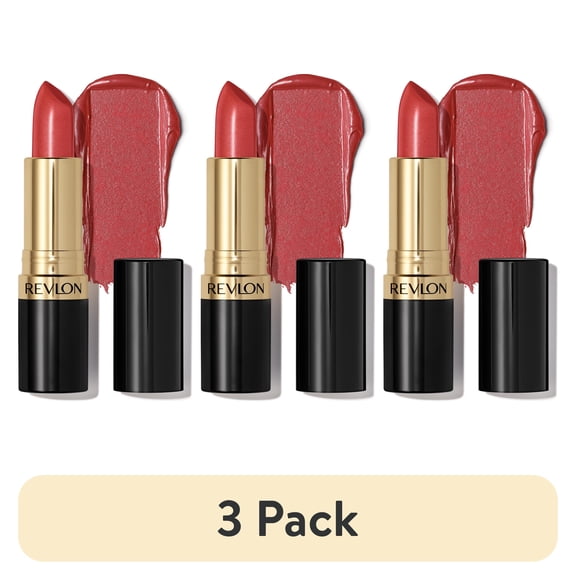 (3 pack) Revlon Super Lustrous Pearl Lipstick, Creamy Formula, 808 Dirty Shirley, 0.15 oz